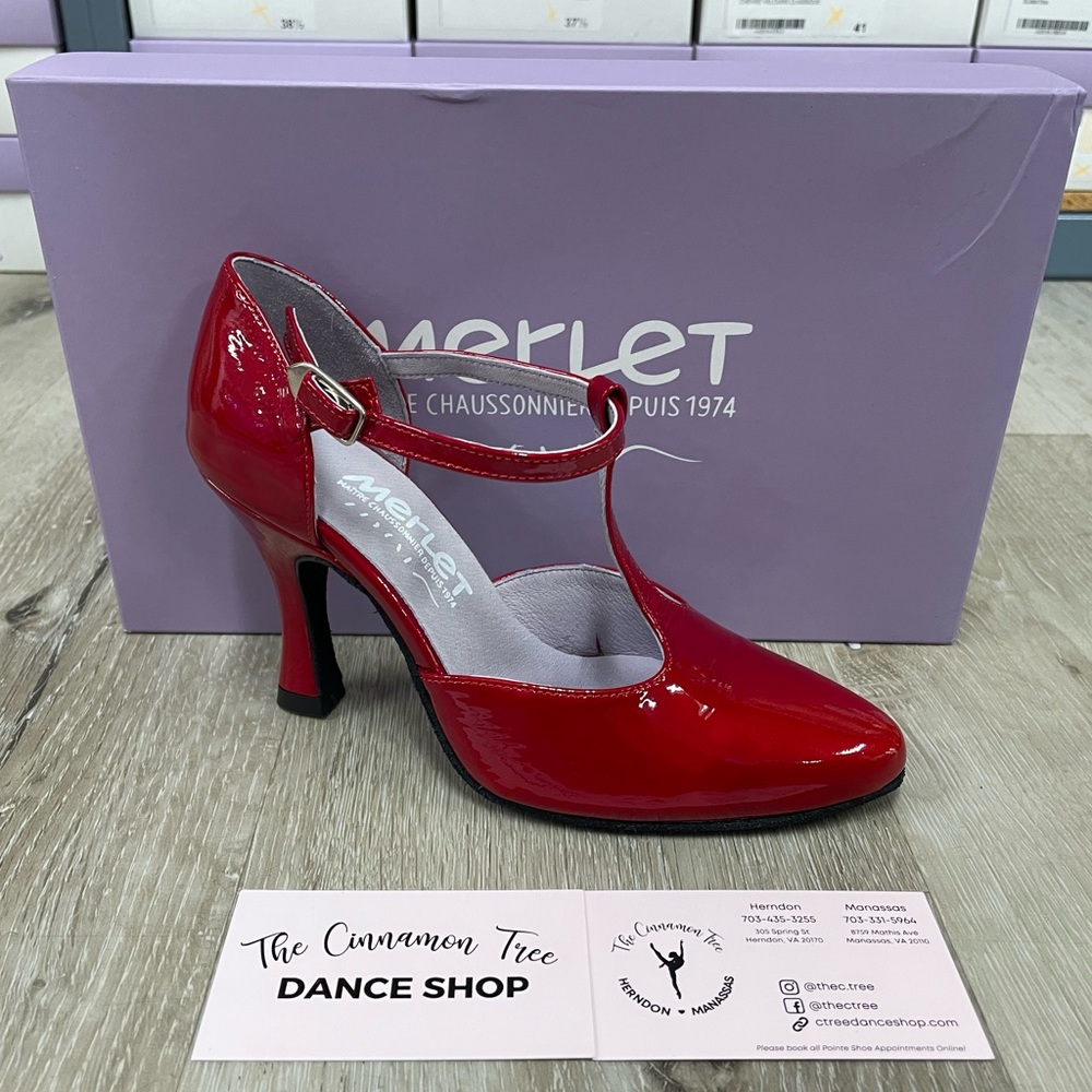 Merlet Lara Ballroom shoe in Rouge